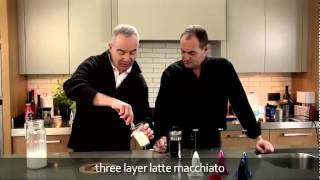 aerolatte  milk frother makes three layer caffè latte macchiato [upl. by Ybrad]