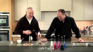 How to make a frappé coffee using an aerolatte milk frother [upl. by Einaoj]