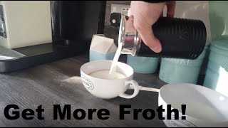 How to Get More Froth from Your Nespresso Coffee Aeroccino  Nespresso tips and help [upl. by Reeher]