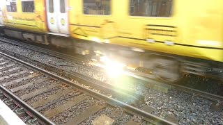 Merseyrail 507 009 making arcs at Birkdale station [upl. by Nonah]