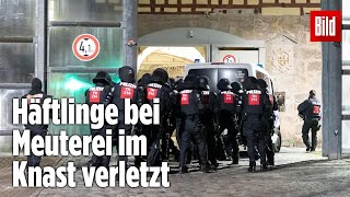 Gefängnismeuterei Polizei stürmt Knast in Thüringen  JVA Untermaßfeld [upl. by Yeliw]